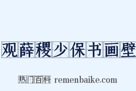 观薛稷少保书画壁是什么意思的图片